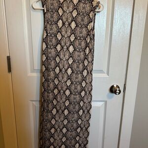 Snakeskin Print Bodycon Dress - Medium
